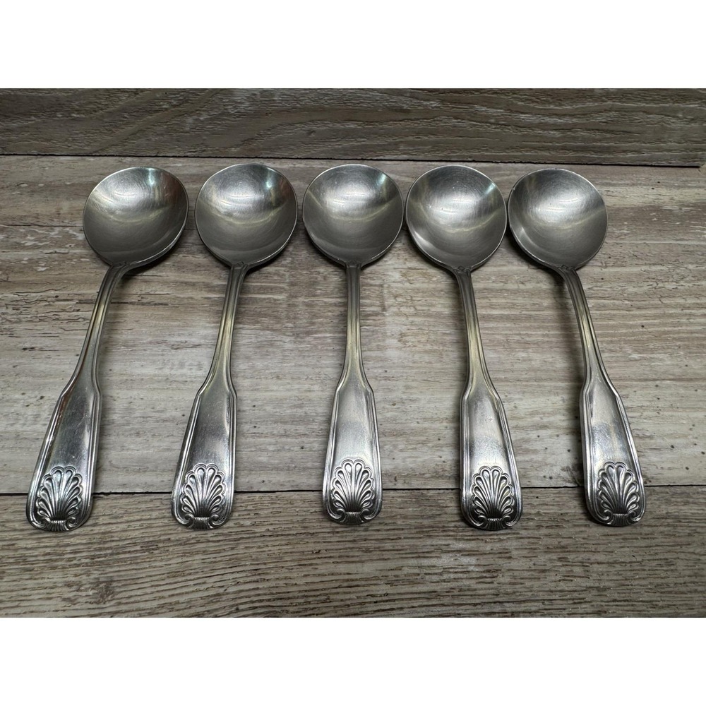 World Tableware Coquille  Cream Soup Spoon Set Of 5